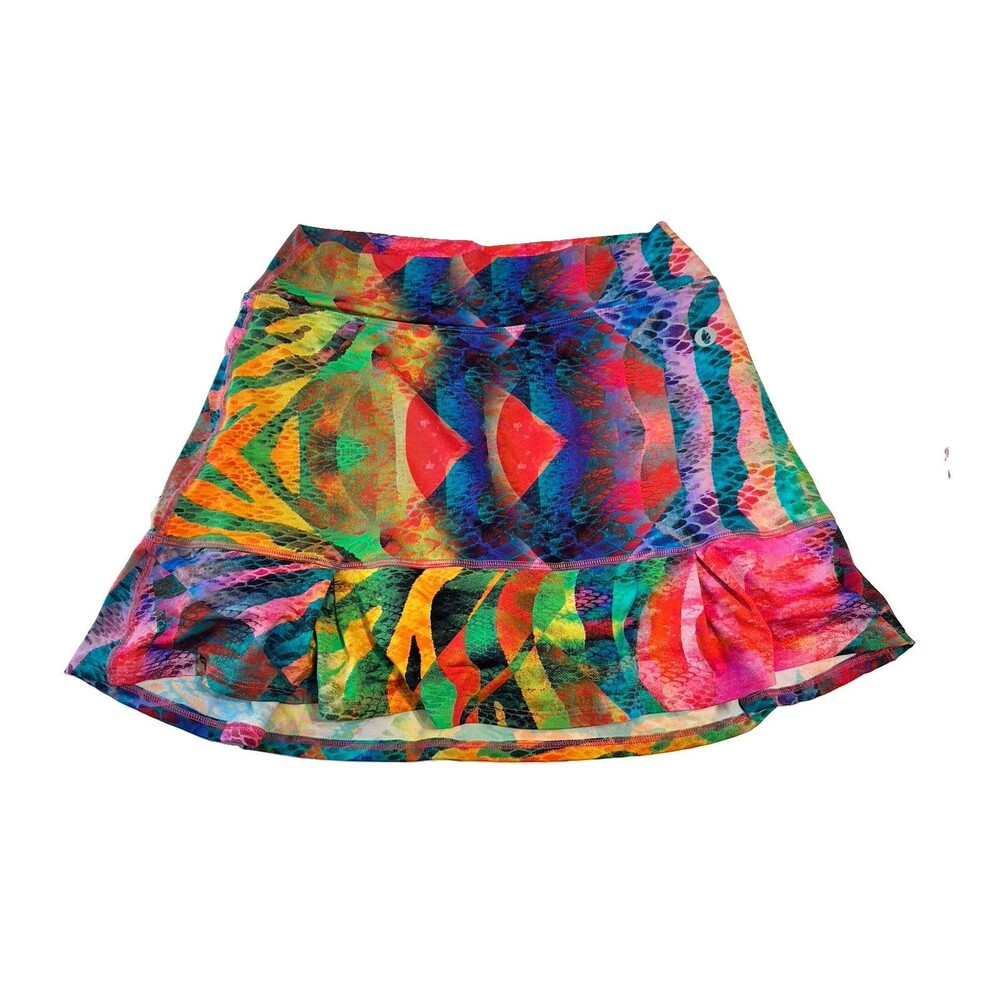 dona jo Ladies sz L (2) Tennis Golf Pickleball ruffle skort stretch pull on